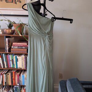 Azazie One-Shoulder Dress Color Matcha, Size A10 (US 10)
